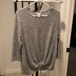 Grey light sweater blouse. Market & Spruce size M